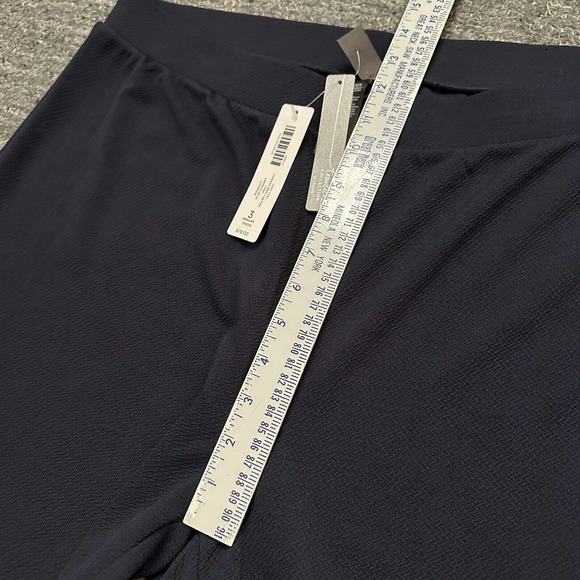 Chicos Travelers Pants Women XL 3 Blue Wide Leg Pull On Travel No Iron Nautical - Picture 7 of 13